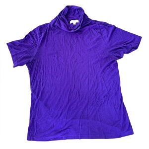 Joseph A. Women’s Purple Short Sleeve Turtleneck Sz Large EUC
